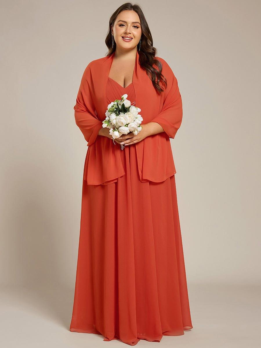 Châle en mousseline élégant pour femme pour une occasion spéciale #couleur_Orange Brûlée