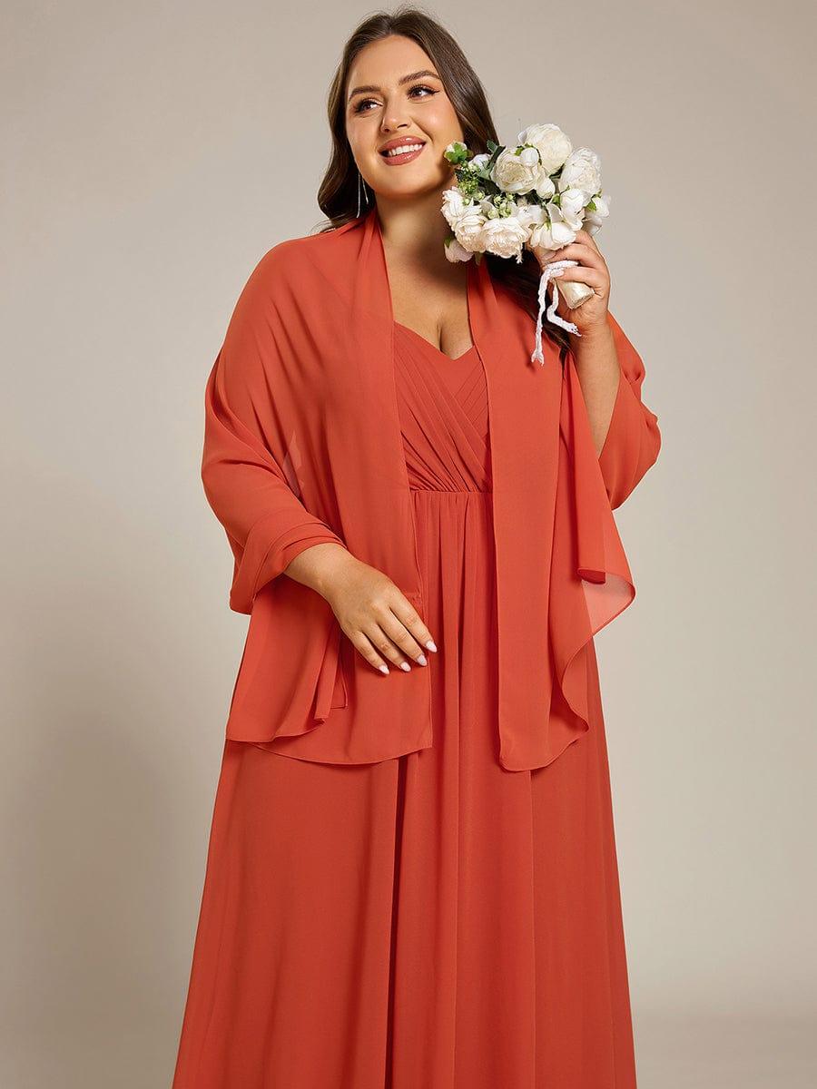 Châle en mousseline élégant pour femme pour une occasion spéciale #couleur_Orange Brûlée