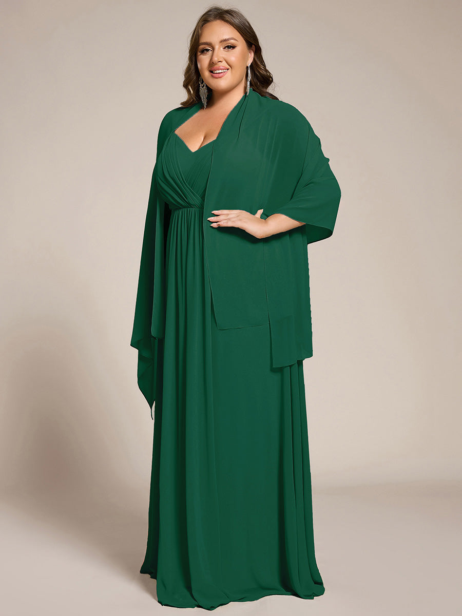 Châle en mousseline élégant pour femme pour une occasion spéciale #couleur_Vert Fonce