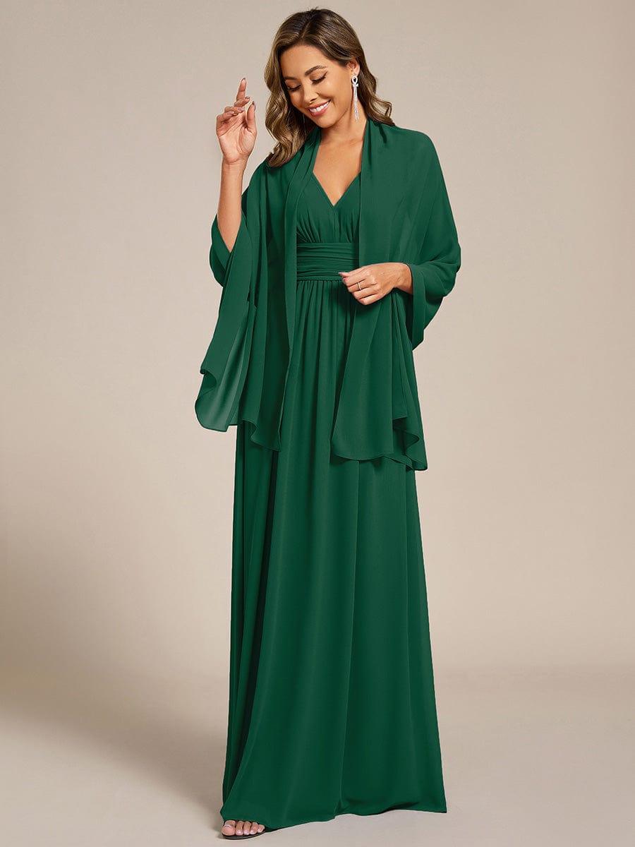 Châle en mousseline élégant pour femme pour une occasion spéciale #couleur_Vert Fonce