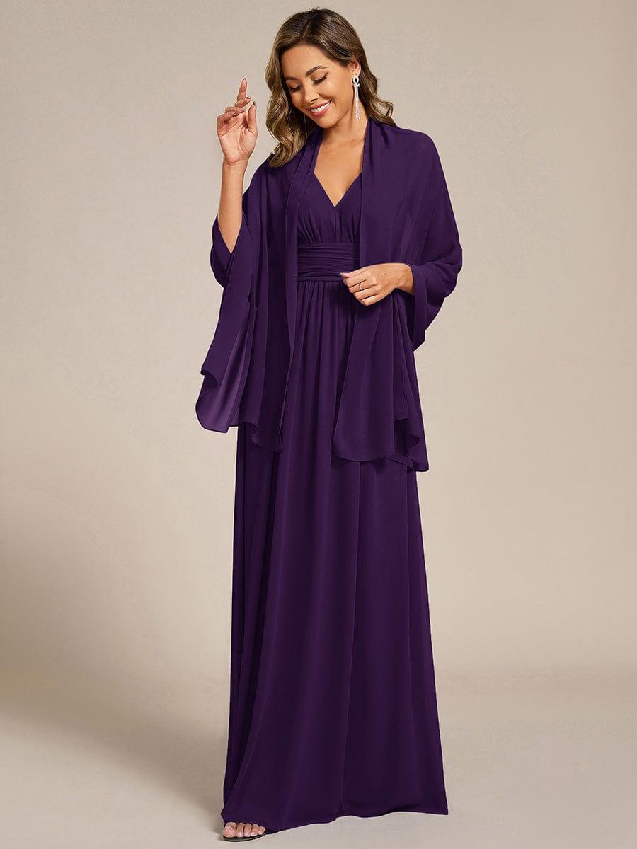 Châle en mousseline élégant pour femme pour une occasion spéciale #couleur_Violet Fonce