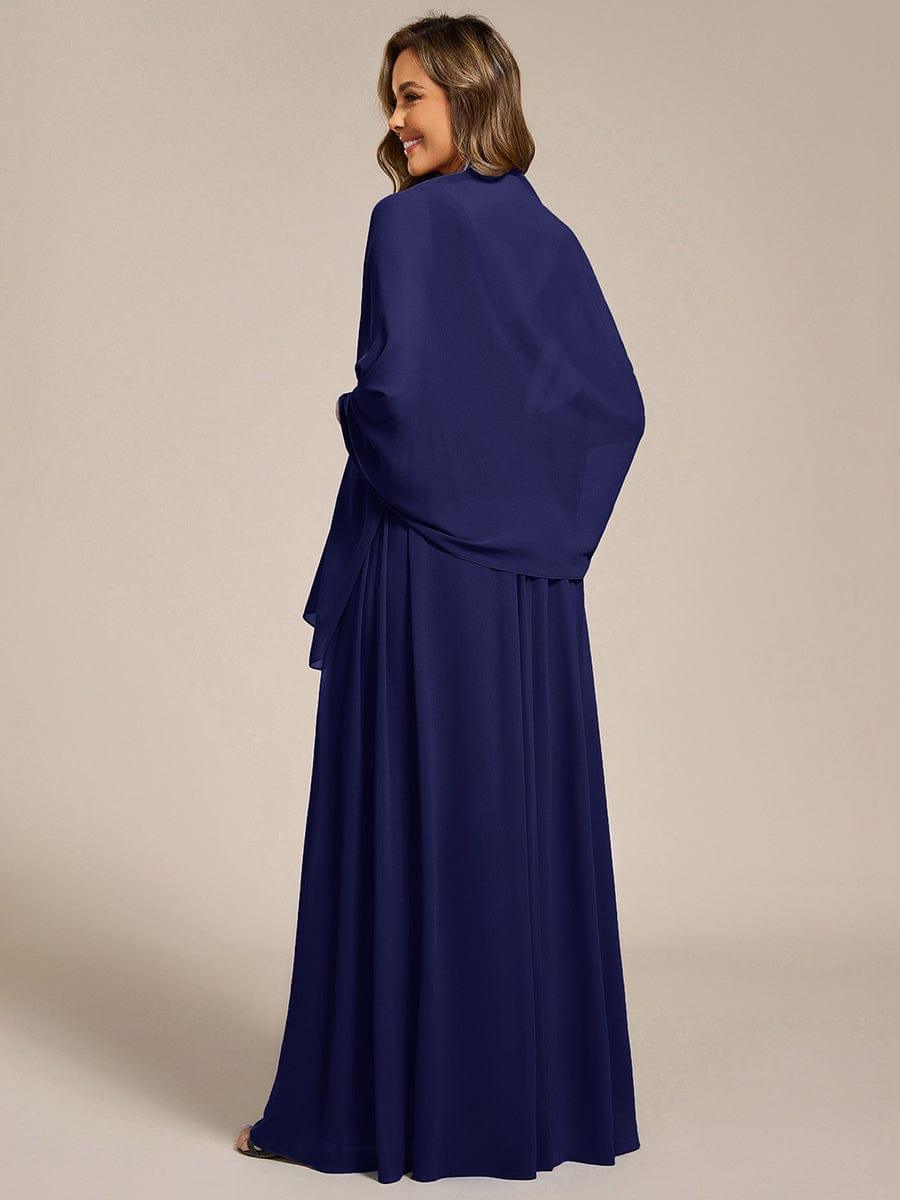 Châle en mousseline élégant pour femme pour une occasion spéciale #couleur_Bleu marine