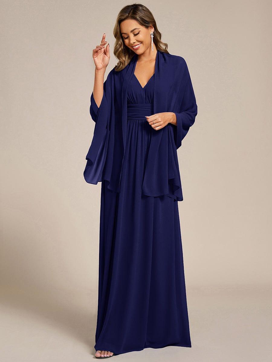 Châle en mousseline élégant pour femme pour une occasion spéciale #couleur_Bleu marine