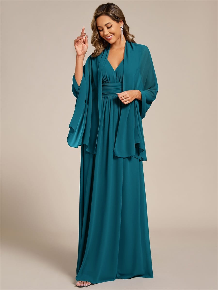 Châle en mousseline élégant pour femme pour une occasion spéciale #couleur_Bleu sarcelle