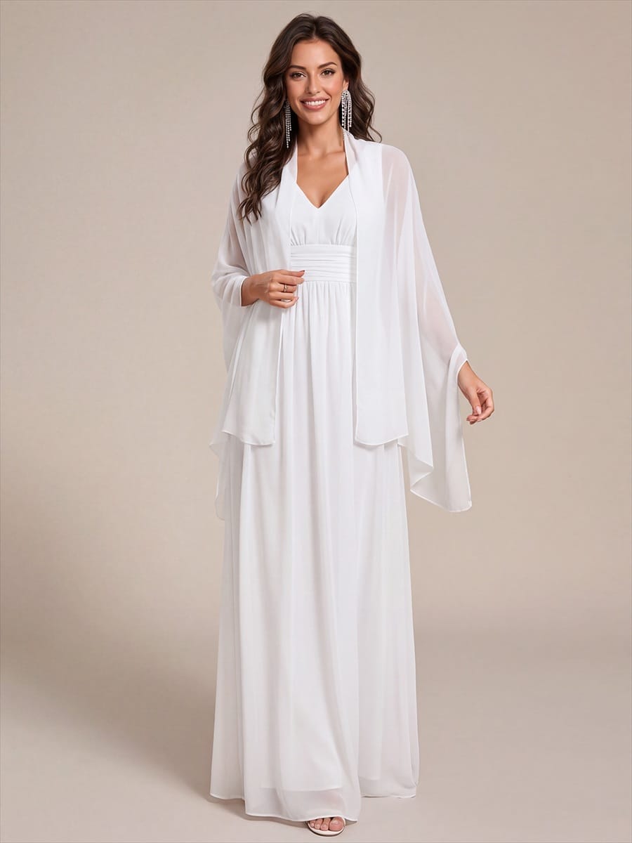 Châle en mousseline élégant pour femme pour une occasion spéciale #couleur_Blanc