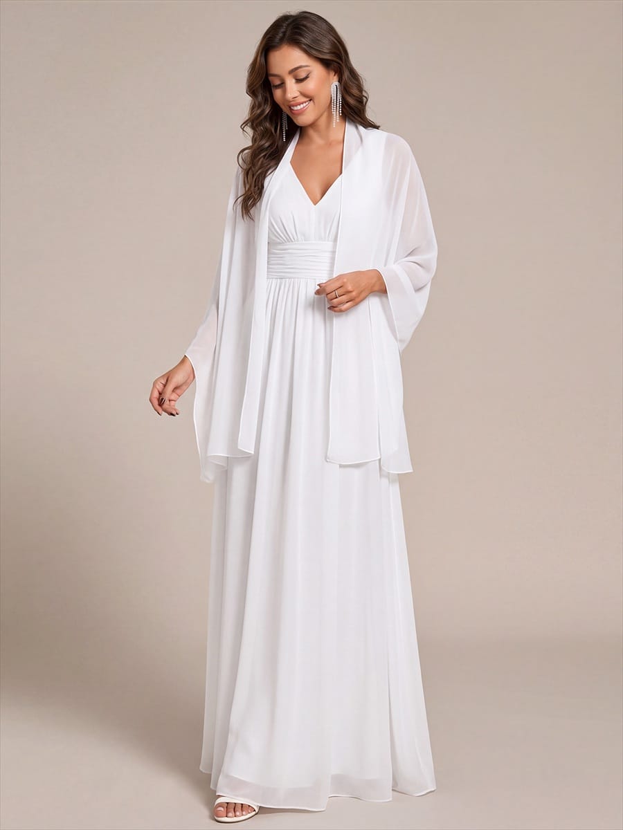 Châle en mousseline élégant pour femme pour une occasion spéciale #couleur_Blanc