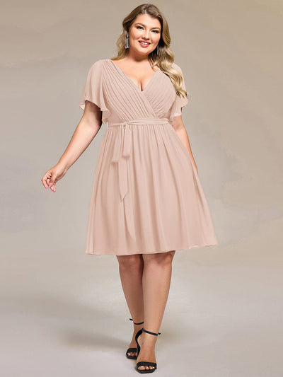ever HARLOW|Robe de demoiselle d'honneur mi-longue nouée à la taille