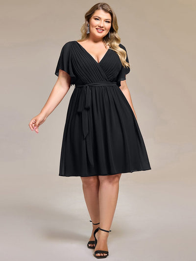 ever HARLOW|Robe de demoiselle d'honneur mi-longue nouée à la taille