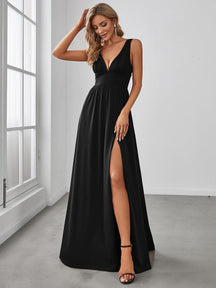 Robe de soirée noire pour fête d'automne et d'hiver 2024 #Style_EE0168BBK