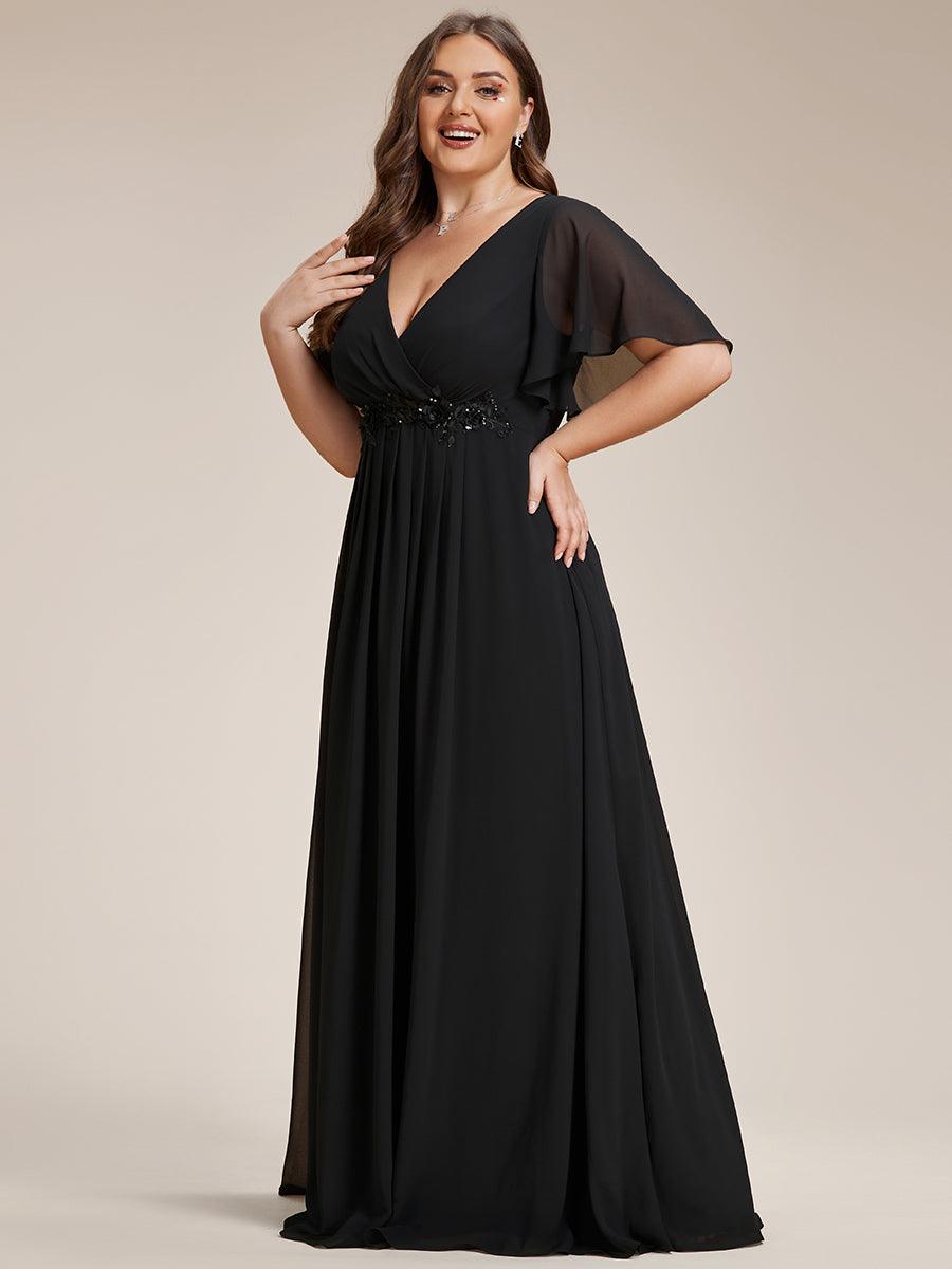 Robe de soirée noire pour fête d'automne et d'hiver 2024 #Style_EE01960BK