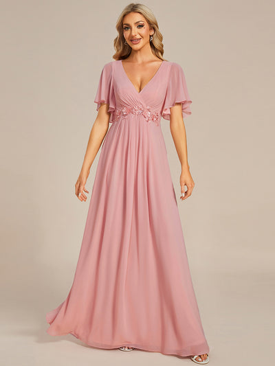 ever IVYROSE|Robe de soirée de mariage élégante en mousseline de soie