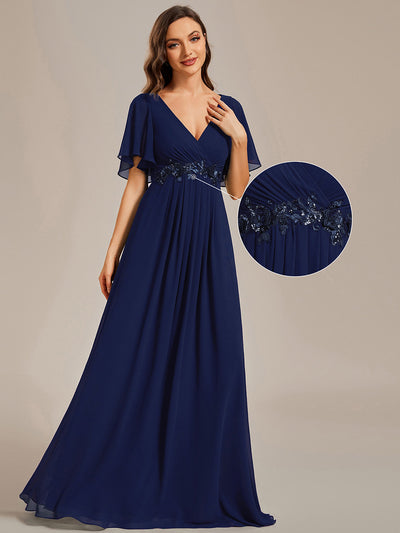 ever IVYROSE|Robe de soirée élégante en mousseline de soie avec manches flottantes