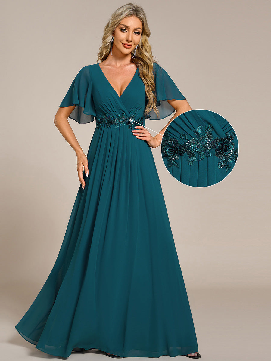 Ever-Pretty Échantillons De Tissus #Couleur_Bleu Sarcelle