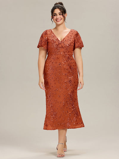 ever PALMER|Robe de soirée sirène à sequins grande taille