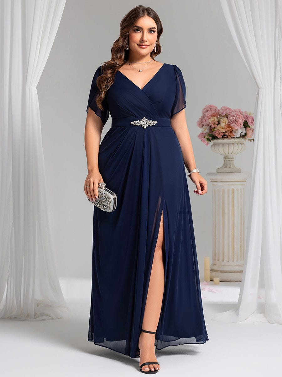 Meilleurs choix de robes de demoiselle d'honneur en satin #Couleur_Bleu Marine