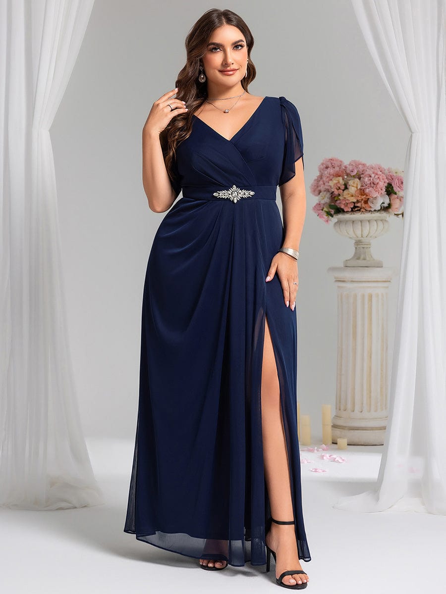 Meilleurs choix de robes de demoiselle d'honneur en satin #Couleur_Bleu Marine