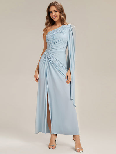 Robe Jersey Drapée Froncée Une Épaule