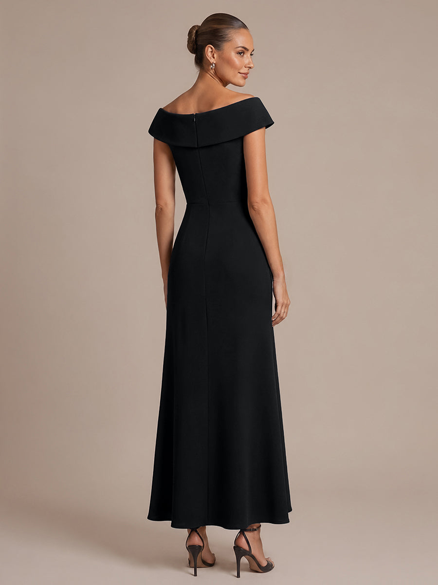Robe sir¨¨ne ¨¤ encolure en V asym¨¦trique avec volants et fermeture ¨¦clair au dos sans manches tr¨¨s extensible #Couleur_Noir