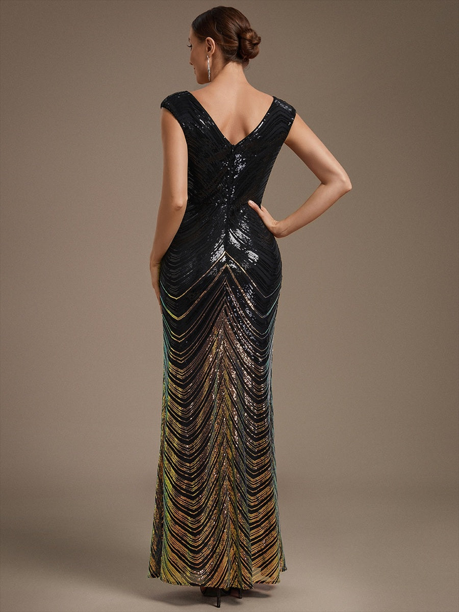 Design Contemporain de Produit Vestimentaire Moderne Robe #Couleur_Noir & Or