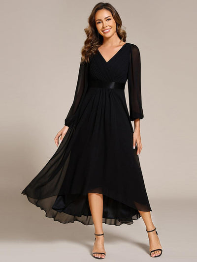 ever KEYLA|Robe midi invitée mariage à manches longues en mousseline