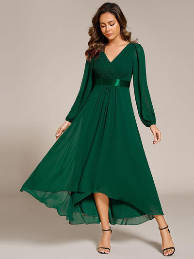 ever KEYLA|Robe midi invitée mariage à manches longues en mousseline