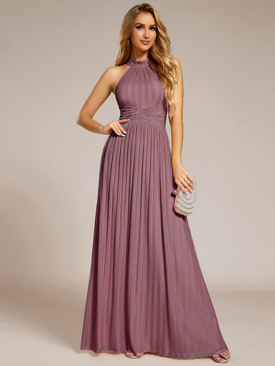 ever EVERLAINE|Robe de soirée formelle scintillante à col licou avec silhouette trapèze