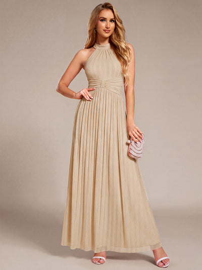 ever EVERLAINE|Robe de soirée formelle scintillante à col licou avec silhouette trapèze