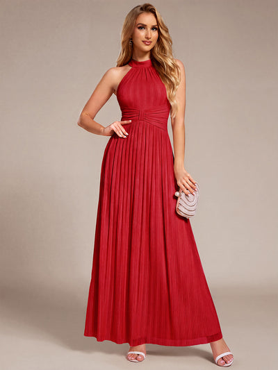 ever EVERLAINE|Robe de soirée formelle scintillante à col licou avec silhouette trapèze