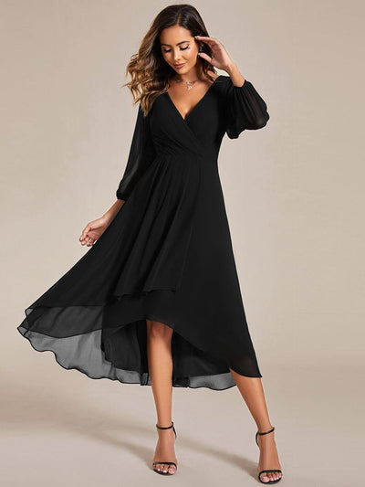 ever BRIAR|Robe invitée mariage midi en mousseline coupe portefeuille à manches longues