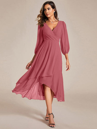ever BRIAR|Robe invitée mariage en mousseline à manches 3/4 et col en V