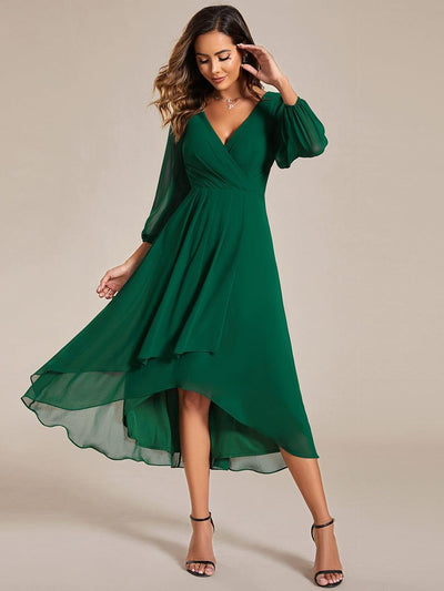 ever BRIAR|Robes de demoiselle d'honneur à manches longues et ourlet asymétrique