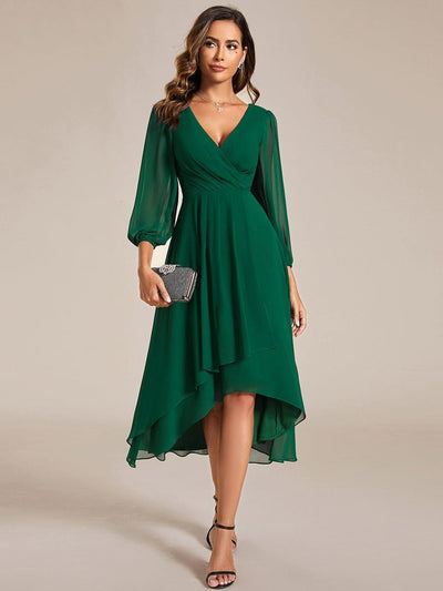ever BRIAR|Robe invitée mariage midi en mousseline coupe portefeuille à manches longues