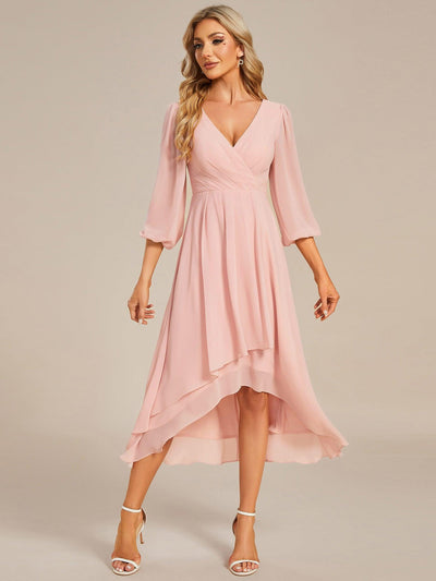 ever BRIAR|Robe invitée mariage midi en mousseline coupe portefeuille à manches longues