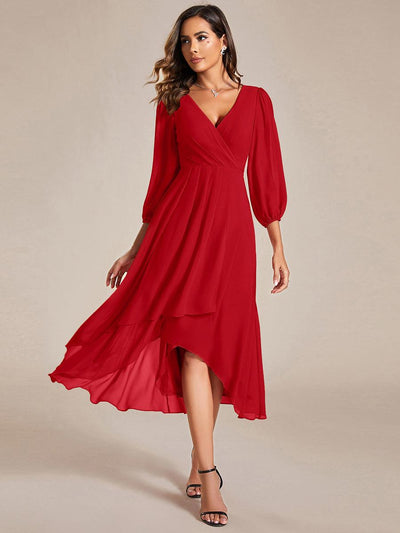 ever BRIAR|Robe invitée mariage en mousseline à manches 3/4 et col en V