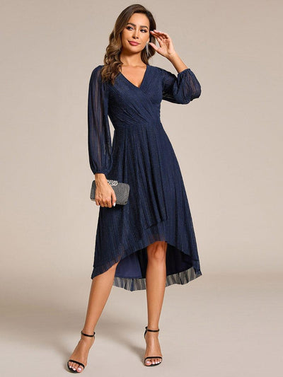 ever BRISTOL|Robe d'invitée de mariage mi-longue à manches longues et paillettes