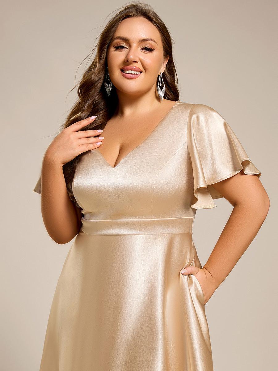 Robe d'invité tong colorée à ourlet haut et bas #Couleur_ #Couleur_Charbon