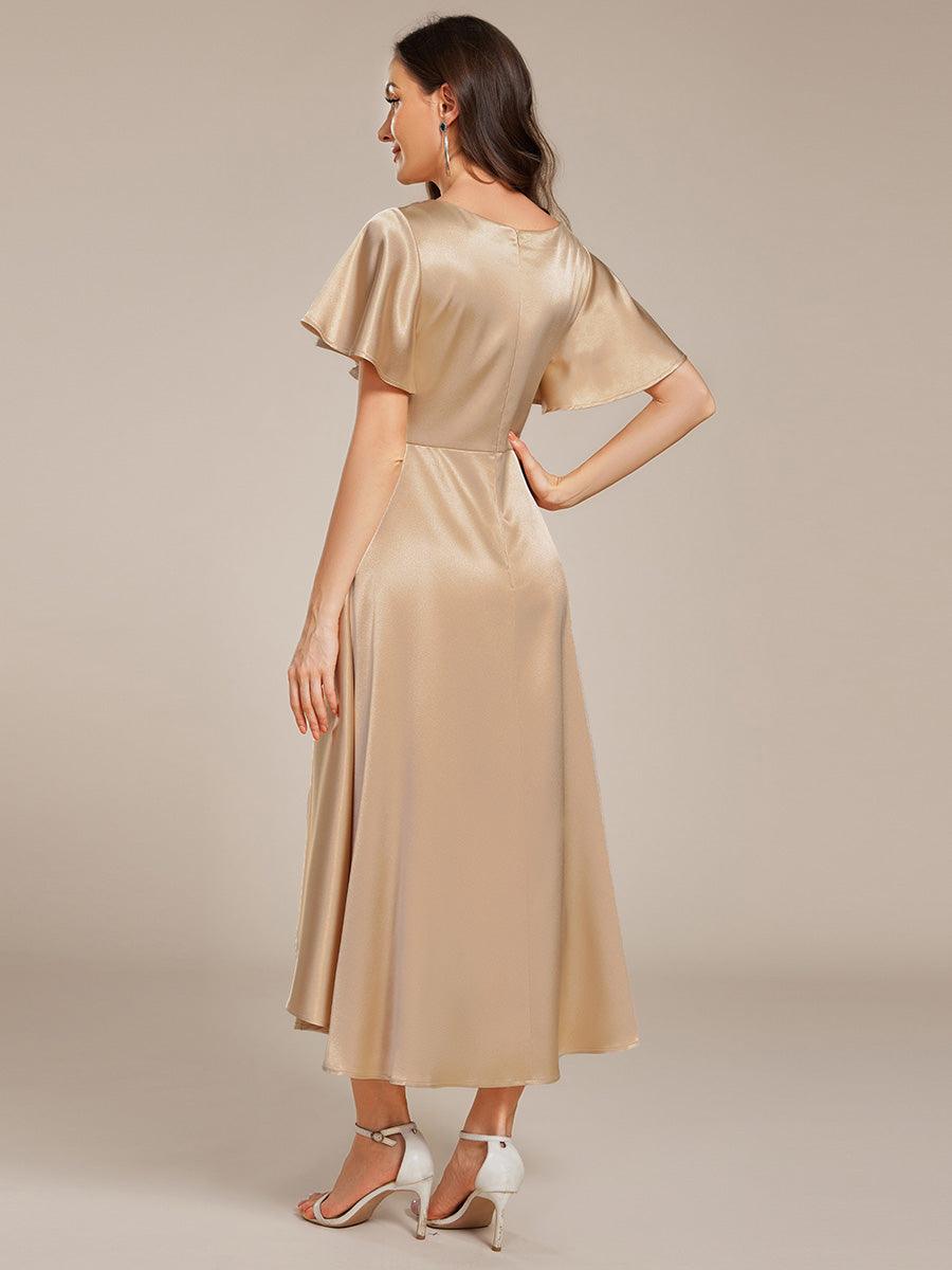 Robe d'invité tong colorée à ourlet haut et bas #Couleur_ #Couleur_Charbon