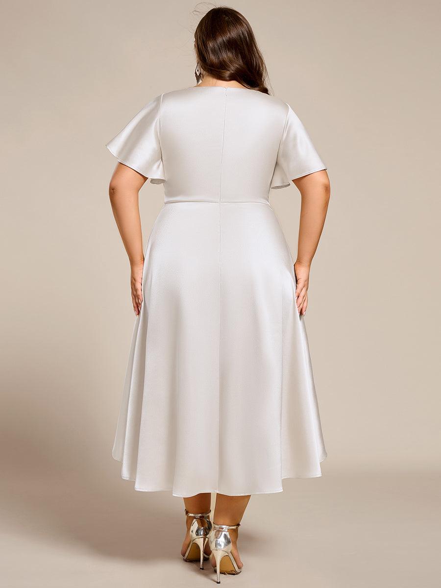 Robe d'invité tong colorée à ourlet haut et bas #Couleur_Blanc
