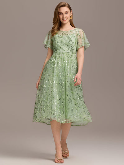 ever ADEL|Robes de mariée à volants transparents et paillettes(Vente Finale)