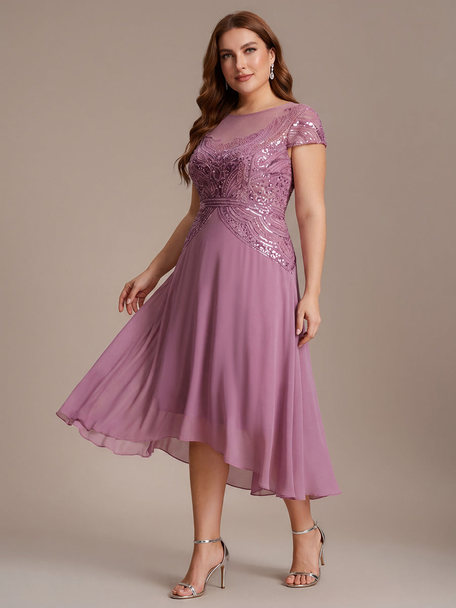robe maxi sans manches à sequins avec patchwork #Couleur_Orchidee