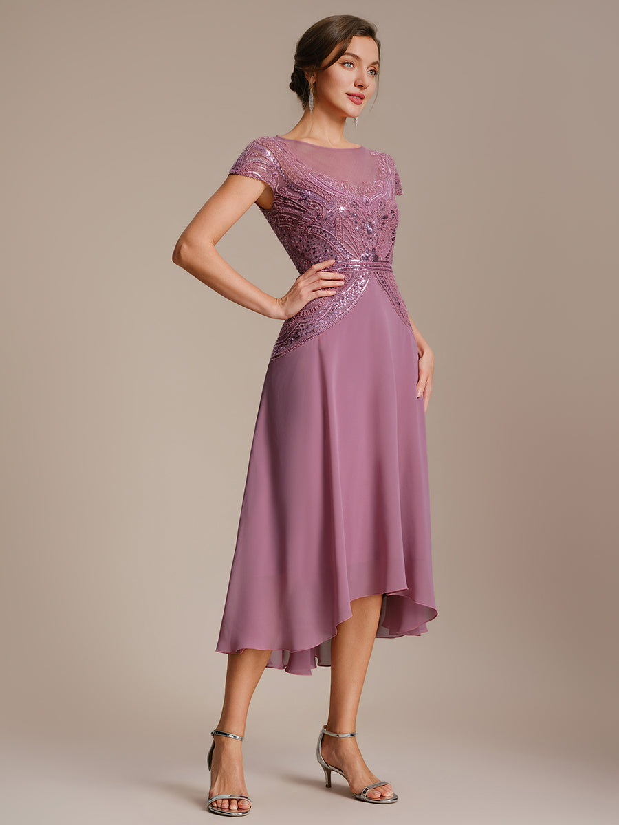 robe maxi sans manches à sequins avec patchwork #Couleur_Orchidee