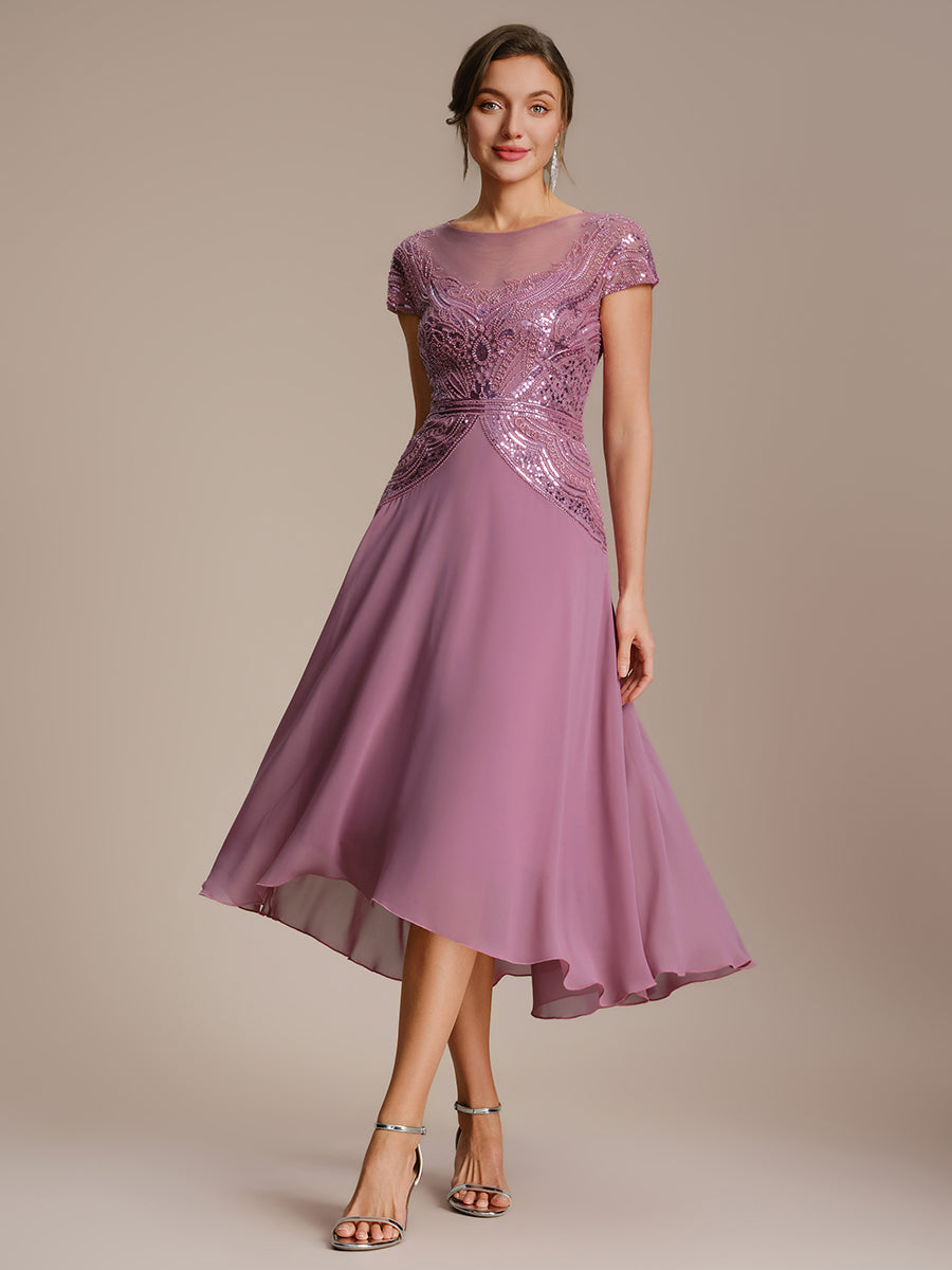 robe maxi sans manches à sequins avec patchwork #Couleur_Orchidee
