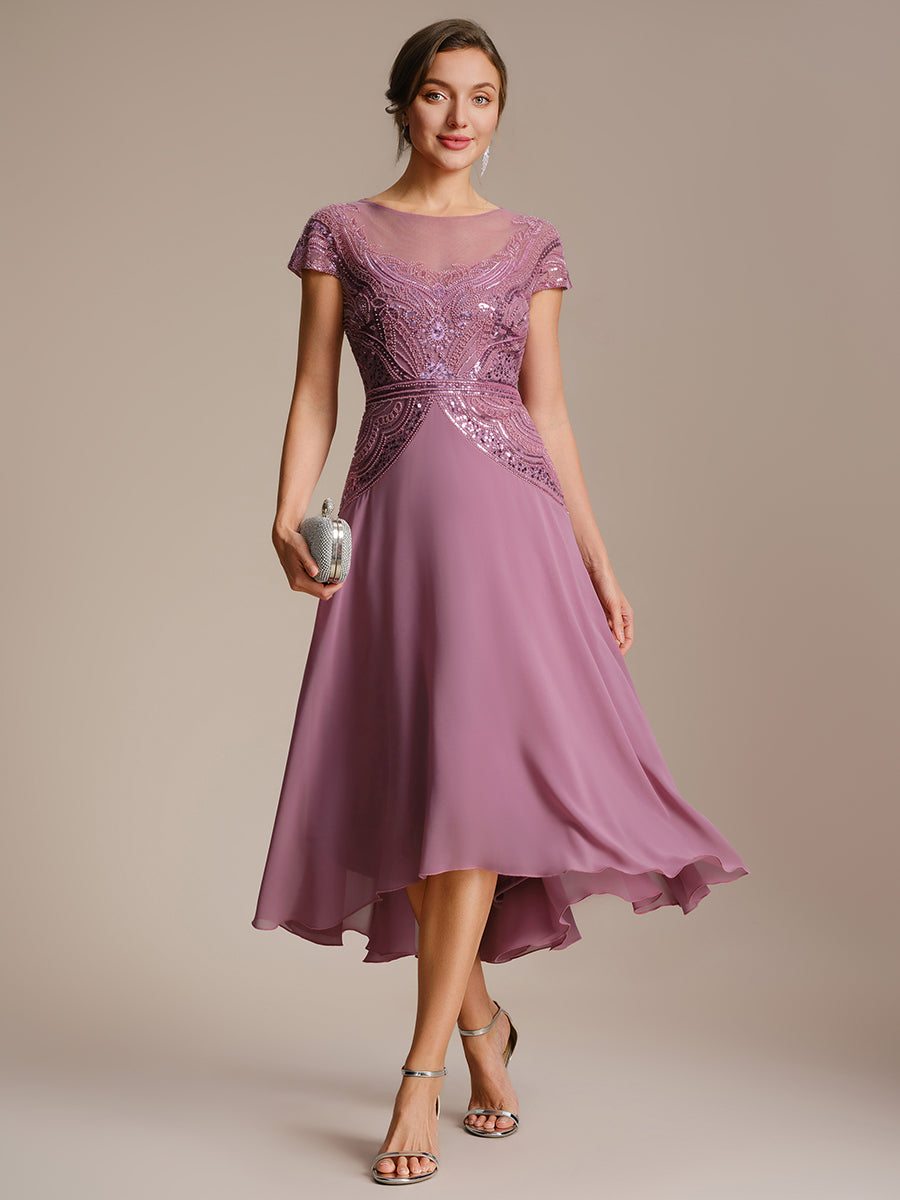 robe maxi sans manches à sequins avec patchwork #Couleur_Orchidee
