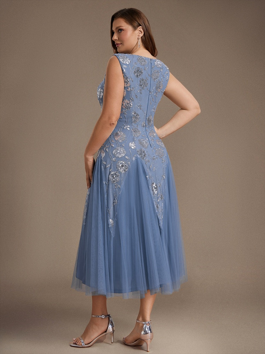 Sequins Col V Sans manches,. Non extensible robe mariage invitée #Couleur_Marine Fume