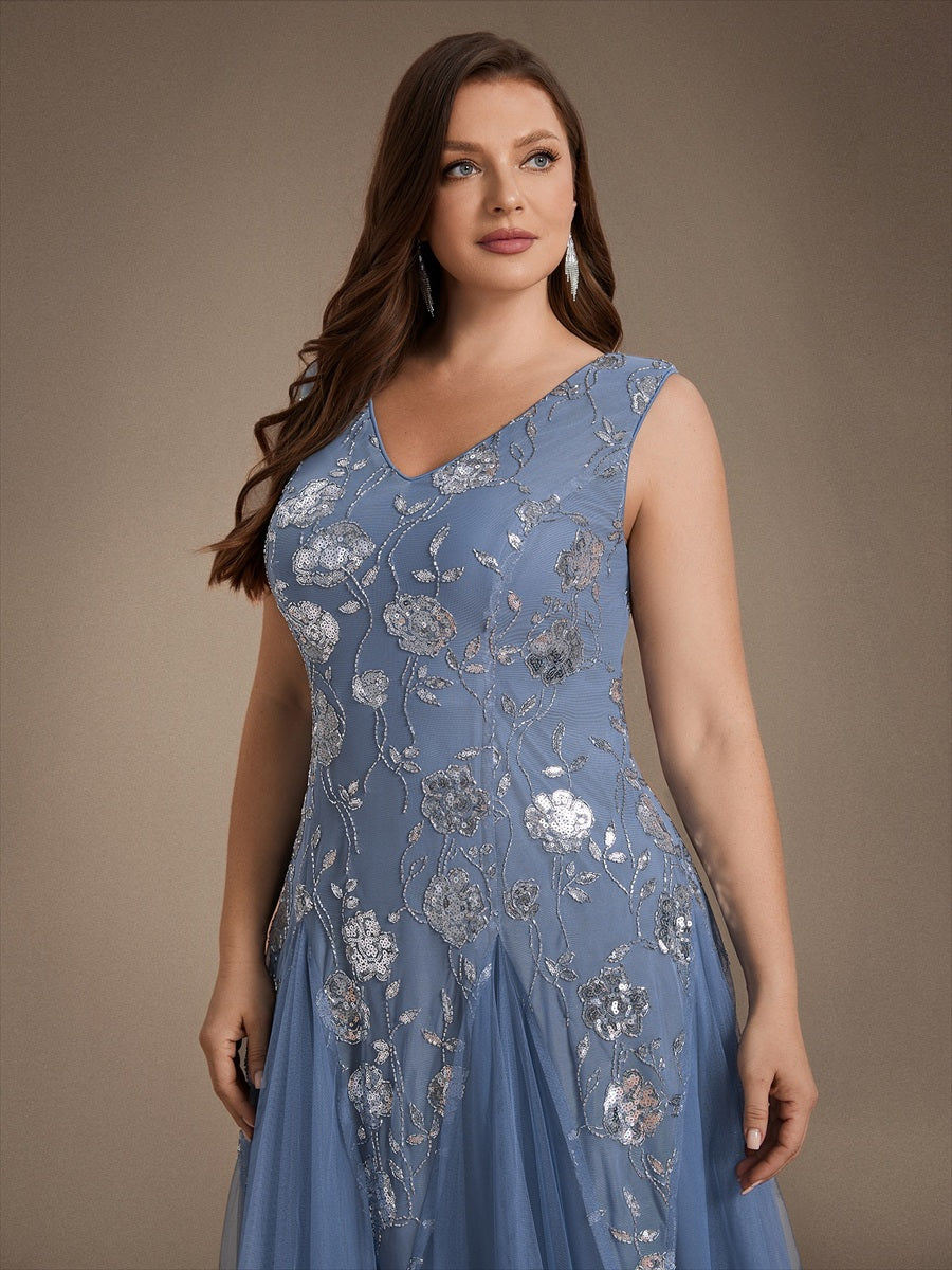 Sequins Col V Sans manches,. Non extensible robe mariage invitée #Couleur_Marine Fume