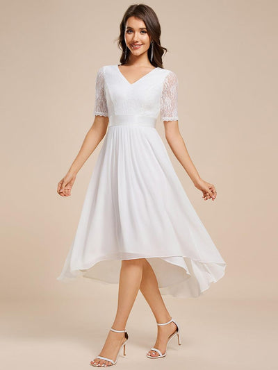 ever JOLEN|Robe d'invitée mi-longue en mousseline à empiècements en dentelle