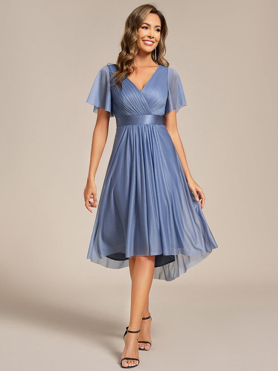 Robe Soirée Femme Ever-Pretty Taille Empire - Col V Manches Courtes - Mariage/Événement