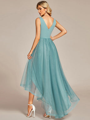 Robe de bal haute-basse sans manches en tulle