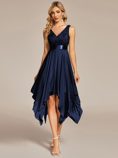 ever COSTA|Robe invitée mariage asymétrique en mousseline de soie