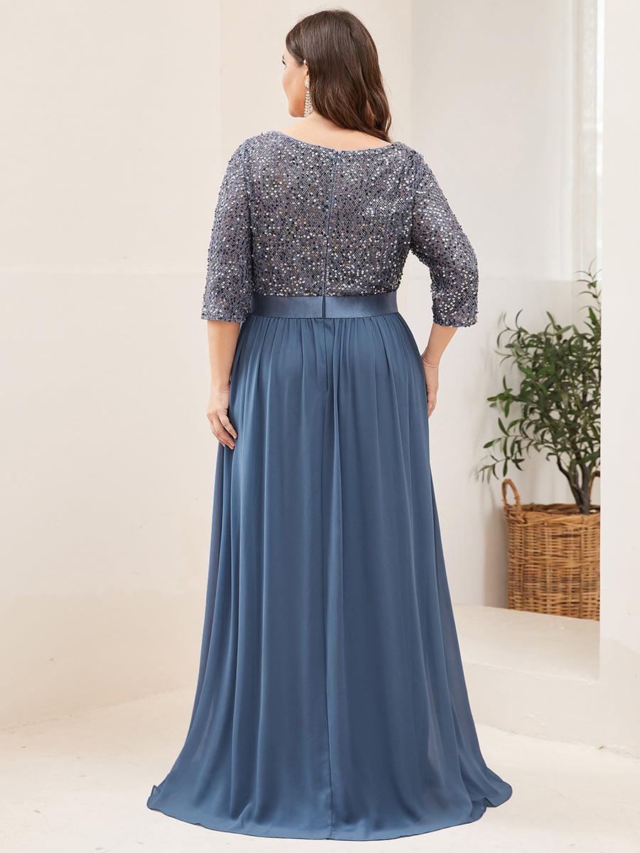 Robe classique à manches longues #Style_EP00683DN